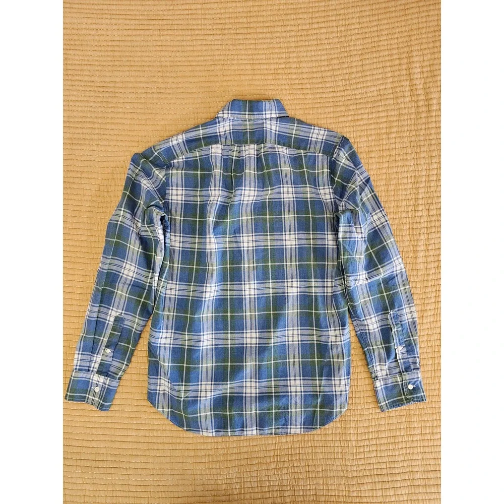 J.Crew Secret Wash Organic‎ Cotton Plaid Shirt Button Down Preppy Mens S